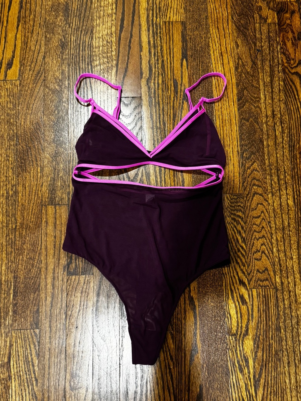 Parade Silky Mesh Strappy Bodysuit